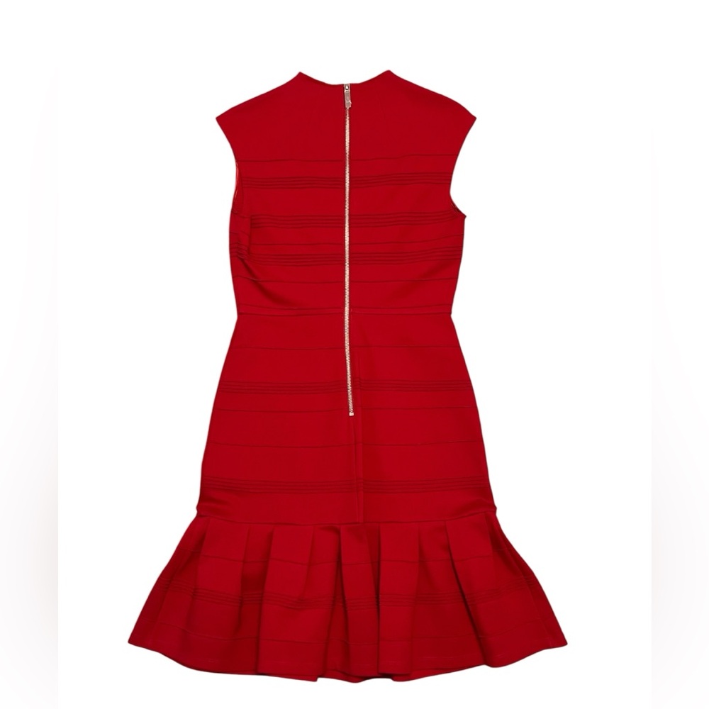 NWT TED BAKER LONDON flared skirt detail dress in bright red size 2 (USA size 6) - Picture 5 of 12